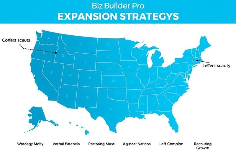 Biz Builder Pro business expansion strategy map showing regional approach to growth